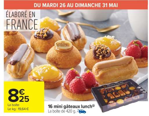 16 mini gâteaux lunch