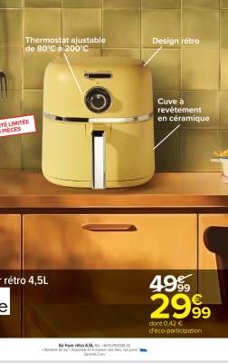 Air fryer rétro 4,5L