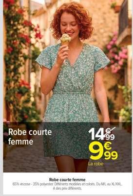 Robe courte femme