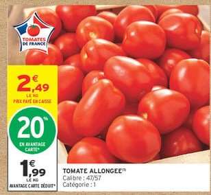 TOMATE ALLONGÉE