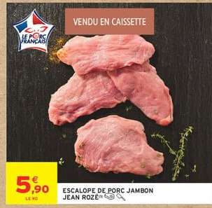 ESCALOPE DE PORC JAMBON JEAN ROZÉ