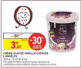 CRÈME GLACÉE VANILLE-COOKIES L'ANGÉLYS