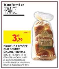 Brioche Tressée Pur Beurre Maline Thomas