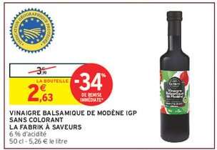 VINAIGRE BALSAMIQUE DE MODÈNE IGP