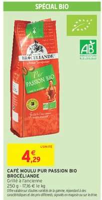CAFÉ MOULU PUR PASSION BIO 'BROCÉLIANDE'