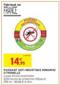 PUISSANT ANTI-MOUSTIQUE ROMARIN/CITRONELLE