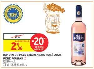 IGP VIN DE PAYS CHARENTAIS ROSÉ 2024 PÈRE FOURAS