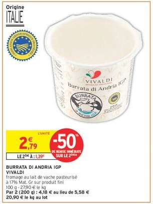 BURRATA DI ANDRIA IGP VIVALDI