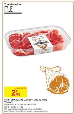 CHIFFONNADE DE JAMBON CRU 12 MOIS 'VILLANI'