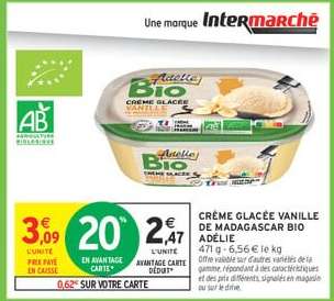 CRÈME GLACÉE VANILLE DE MADAGASCAR BIO ADÉLIE