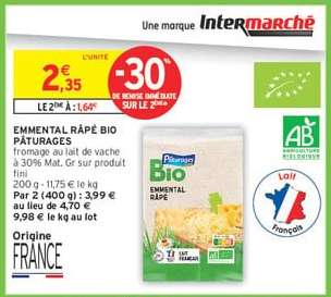 EMMENTAL RÂPÉ BIO PÂTURAGES