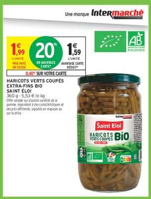 HARICOTS VERTS COUPÉS EXTRA-FINS BIO SAINT ELOI