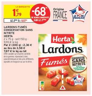 Lardons Fumés Conservation Sans Nitrite