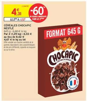 Céréales Chocapic Nestle