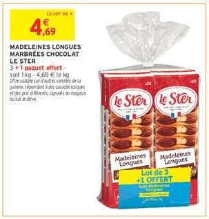 MADELEINES LONGUES MARBRÉES CHOCOLAT LE STER