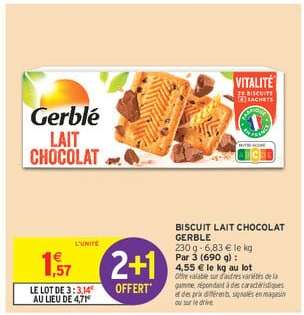 BISCUIT LAIT CHOCOLAT GERBLE