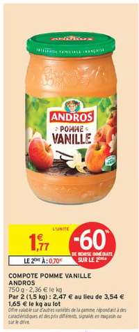 COMPOTE POMME VANILLE ANDROS