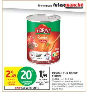 RAVIOLI PUR BOEUF FIORINI