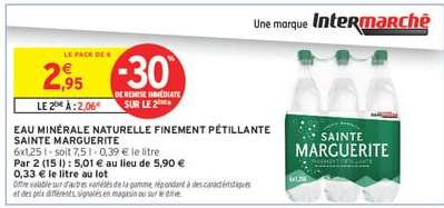 Eau Minérale Naturelle Finement Pétillante Sainte Marguerite