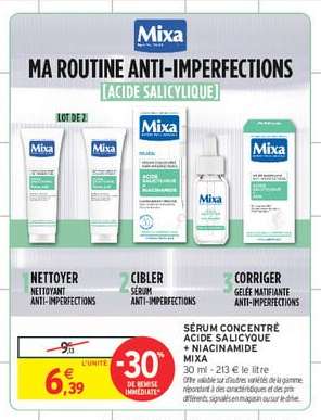 SÉRUM CONCENTRÉ ACIDE SALICYLIQUE + NIACINAMIDE MIXA