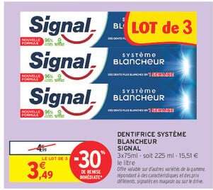 DENTIFRICE SYSTÈME BLANCHEUR SIGNAL