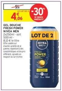 GEL DOUCHE FRESH POWER NIVEA MEN