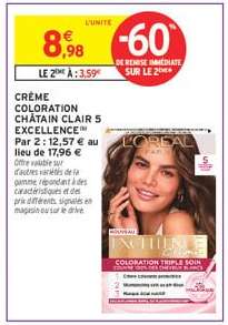 CRÈME COLORATION CHÂTAIN CLAIR 5 EXCELLENCE