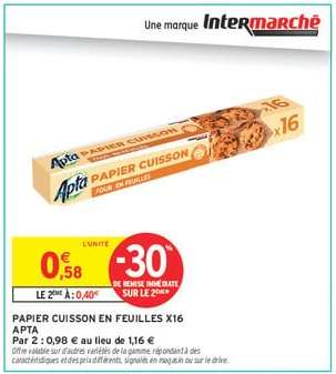 PAPIER CUISSON EN FEUILLES X16
