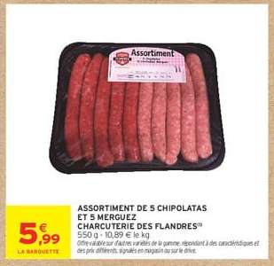 Assortiment de 5 Chipolatas et 5 Merguez