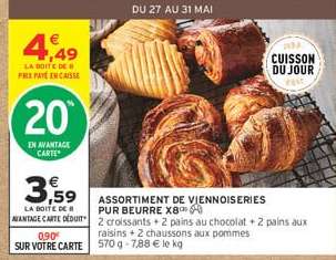Assortiment de Viennoiseries Pur Beurre