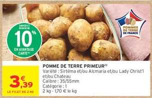 Pomme de terre Primeur