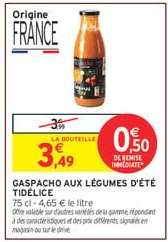 Gaspacho aux légumes d'été Tidélis