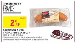 Saucisson à l'ail Charcuterie Vasseur