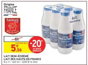 Lait demi-écrémé