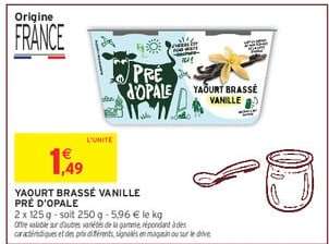 YAOURT BRASSÉ VANILLE PRÉ D'OPALE