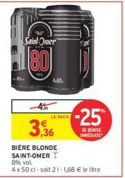 Bière Blonde Saint-Omer