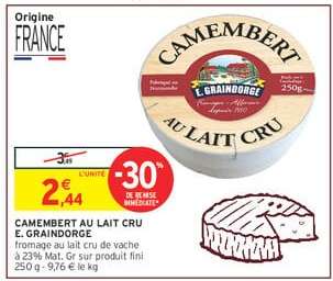 CAMEMBERT AU LAIT CRU E. GRAINDORGE