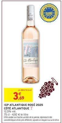 IGP Atlantique Rosé 2025 Côte Atlantique