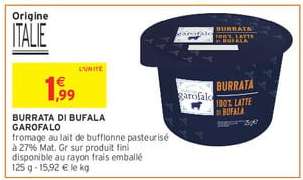 BURRATA DI BUFALA GAROFALO