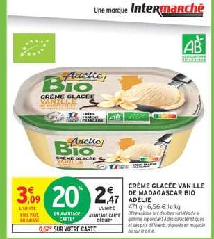 CRÈME GLACÉE VANILLE DE MADAGASCAR BIO ADÉLIE