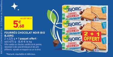 FOURRÉS CHOCOLAT NOIR BIO BJORG