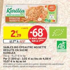 Sablés Bio Épeautre Noisette