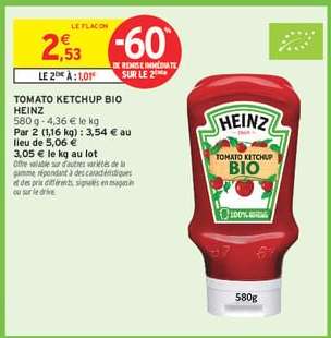 TOMATO KETCHUP BIO HEINZ