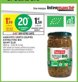 HARICOTS VERTS COUPÉS EXTRA-FINS BIO SAINT ELOI