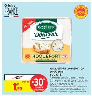 ROQUEFORT AOP ÉDITION DOUCEUR SOCIÉTÉ
