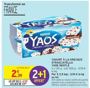 YAOURT À LA GRECQUE STRACCIATELLA YAOS NESTLÉ