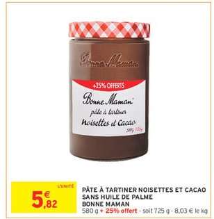 PÂTE À TARTINER NOISETTES ET CACAO
