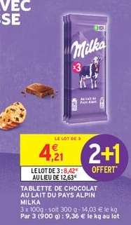 Milka Tablette de Chocolat