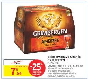 BIÈRE D'ABBAYE AMBRÉE GRIMBERGEN