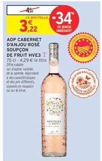 AOP CABERNET D'ANJOU ROSÉ SOUPÇON DE FRUIT HVE3